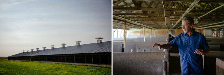 Rand Faabord and his family converted stalls previously used for pig farming.