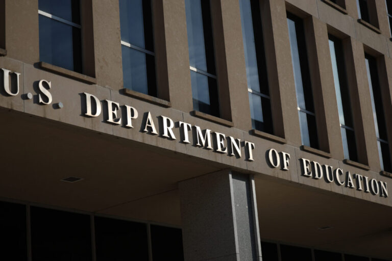 The headquarters of the Department of Education are shown March 12, 2025 in Washington, DC. The Department of Education announced yesterday that it will reduce its staff by nearly 50 percent, leaving the department with 2,183 workers, a reduction from 4,133 when U.S. President Donald Trump took office for his second term. (Photo by Win McNamee/Getty Images)