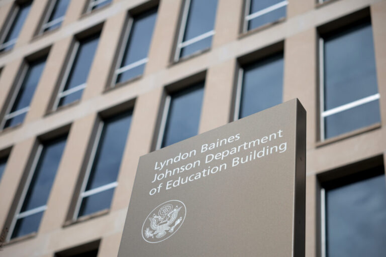 WASHINGTON, DC - FEBRUARY 07: The Lyndon Baines Johnson Department of Education Building is seen on February 07, 2025 in Washington, DC. U.S. President Donald Trump has indicated that he is seeking to abolish the Department of Education by executive order in the coming weeks. (Photo by Kayla Bartkowski/Getty Images)