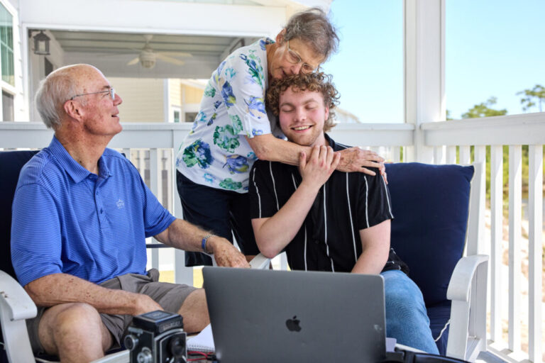 Colby McCaskill with his grandparents