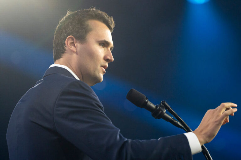 Turning Point USA executive director Charlie Kirk speaks during Turning Point USA's AmericaFest at the Phoenix Convention Center on December 22, 2024 in Phoenix, Arizona.