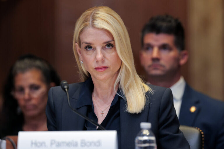 Attorney General Pam Bondi testifies before a Senate Appropriations subcommittee in June.