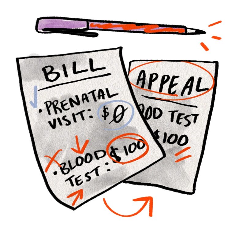 This illustration shows two papers and a pen above them. One paper says