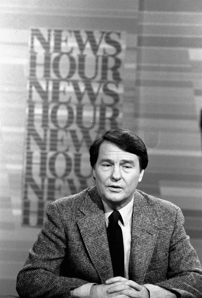 Jim Lehrer hosting PBS Newshour back in 1984