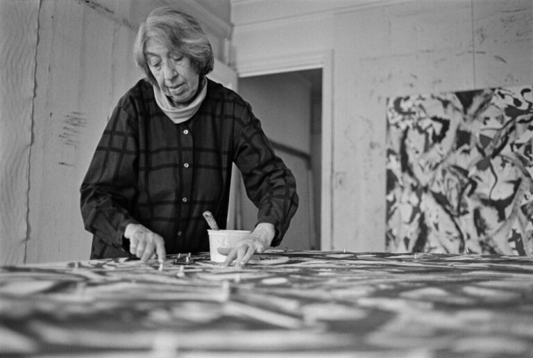 When Lee Krasner was asked in a 1978 interview what she was doing while her husband Jackson Pollock was becoming so famous, she said,