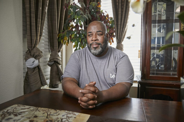 Wymon Johnson, poses for a portrait at his residence in Bakersfield, Calif. Johnson is currently renting a room from a friend while he is waiting for long term housing through the Kern County Housing Authority.