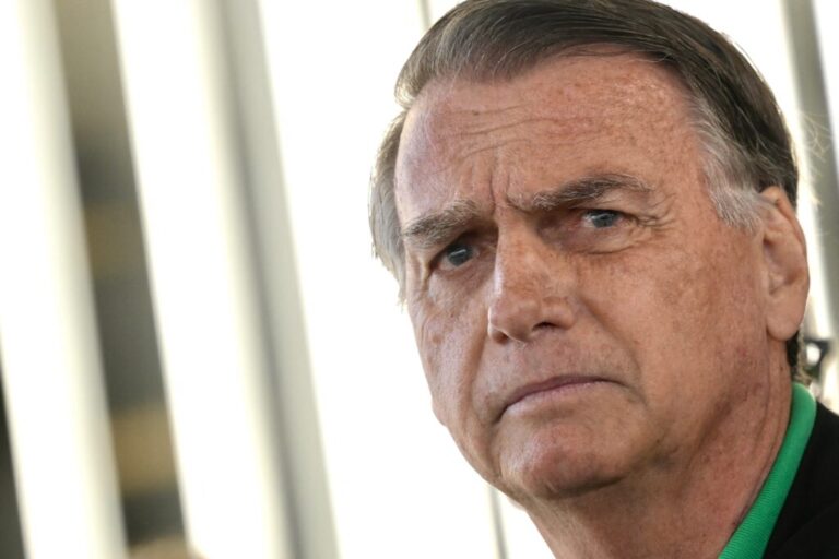 Former Brazilian President Jair Bolsonaro in Brasília on July 17.
